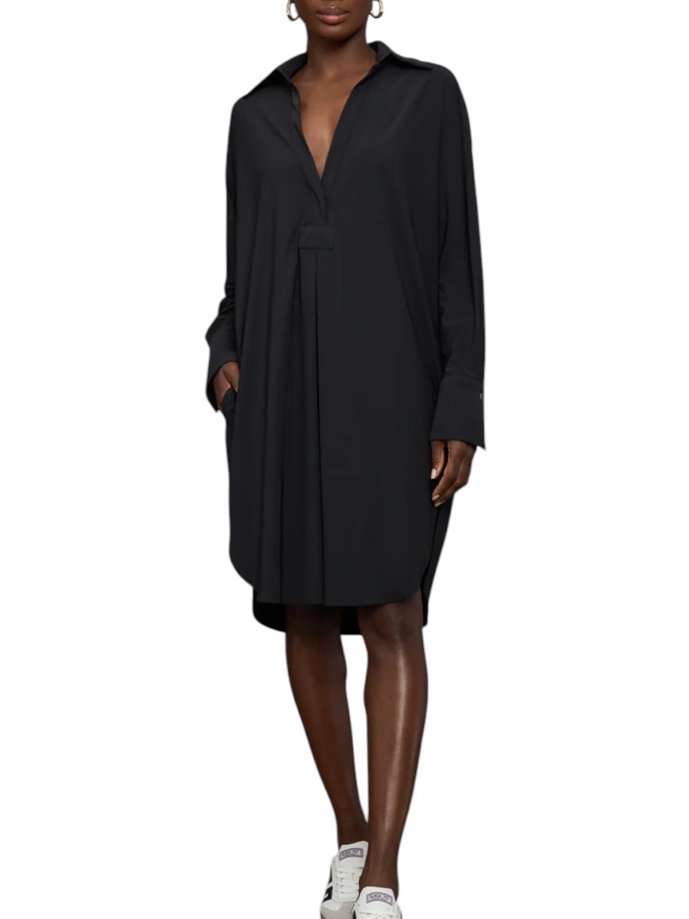 ONA by Yoon Chung Oversized Sag Harbour Shirt Dress Black XS/S X-Small/Small